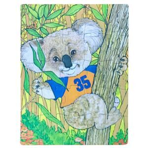 Vintage Rascals Jigsaw Puzzle 25 Large Pieces Koala Bear 35 Golden 1982 Complete